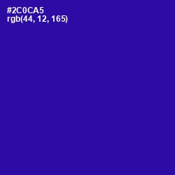 #2C0CA5 - Blue Gem Color Image