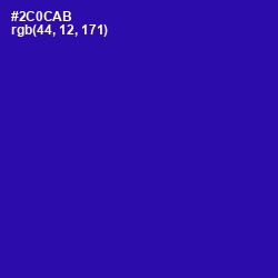 #2C0CAB - Blue Gem Color Image