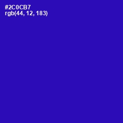 #2C0CB7 - Blue Gem Color Image