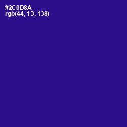 #2C0D8A - Blue Gem Color Image