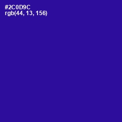 #2C0D9C - Blue Gem Color Image