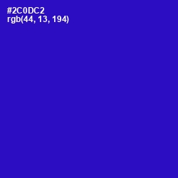 #2C0DC2 - Dark Blue Color Image