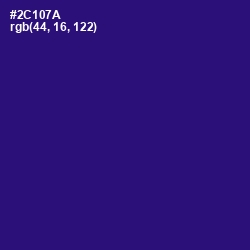 #2C107A - Persian Indigo Color Image