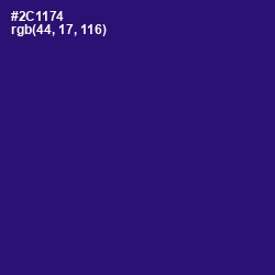 #2C1174 - Persian Indigo Color Image