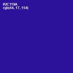 #2C119A - Blue Gem Color Image