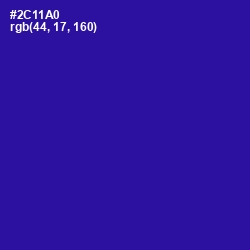 #2C11A0 - Blue Gem Color Image