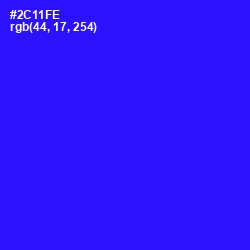 #2C11FE - Blue Color Image