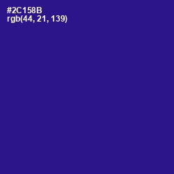 #2C158B - Blue Gem Color Image