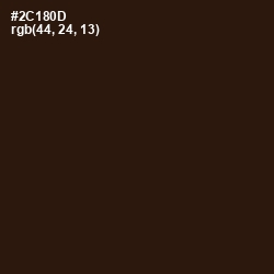 #2C180D - Coffee Bean Color Image