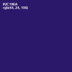 #2C186A - Persian Indigo Color Image