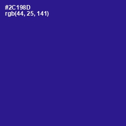 #2C198D - Blue Gem Color Image