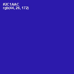 #2C1AAC - Jacksons Purple Color Image