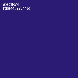 #2C1B74 - Persian Indigo Color Image