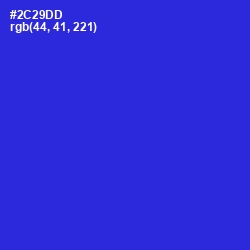#2C29DD - Dark Blue Color Image