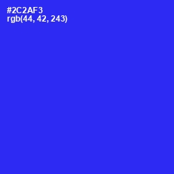 #2C2AF3 - Blue Color Image