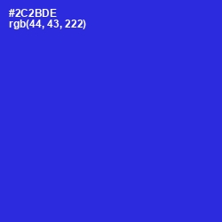 #2C2BDE - Dark Blue Color Image