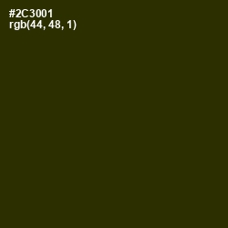 #2C3001 - Turtle Green Color Image