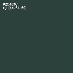 #2C403C - Lunar Green Color Image