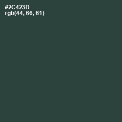 #2C423D - Lunar Green Color Image