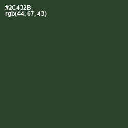 #2C432B - Lunar Green Color Image