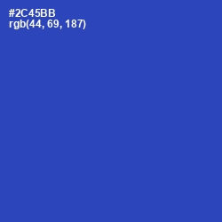 #2C45BB - Cerulean Blue Color Image