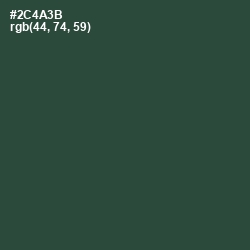 #2C4A3B - Lunar Green Color Image