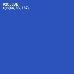 #2C53BB - Cerulean Blue Color Image