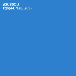 #2C80CD - Curious Blue Color Image