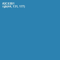 #2C83B1 - Boston Blue Color Image