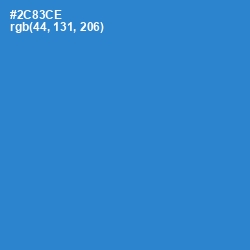 #2C83CE - Curious Blue Color Image