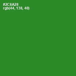 #2C8A28 - Forest Green Color Image