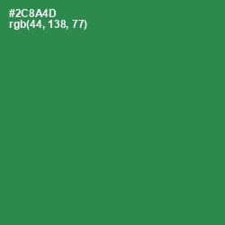 #2C8A4D - Sea Green Color Image