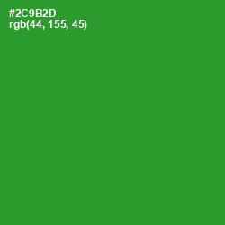 #2C9B2D - Forest Green Color Image