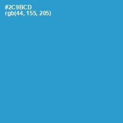 #2C9BCD - Curious Blue Color Image