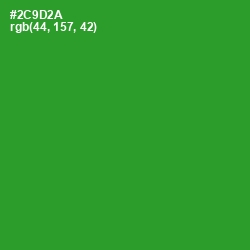 #2C9D2A - Forest Green Color Image