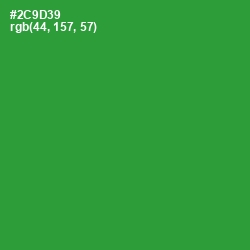 #2C9D39 - Forest Green Color Image