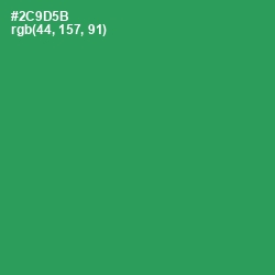 #2C9D5B - Sea Green Color Image