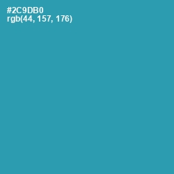 #2C9DB0 - Boston Blue Color Image