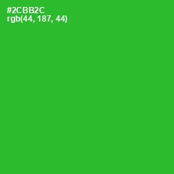 #2CBB2C - Forest Green Color Image