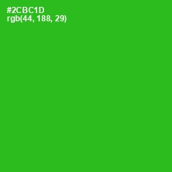 #2CBC1D - Forest Green Color Image