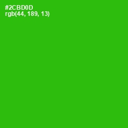 #2CBD0D - Forest Green Color Image