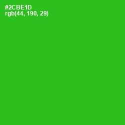 #2CBE1D - Forest Green Color Image