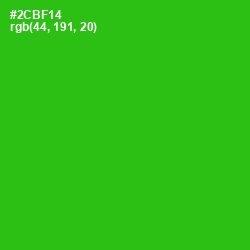 #2CBF14 - Forest Green Color Image