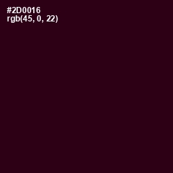 #2D0016 - Aubergine Color Image