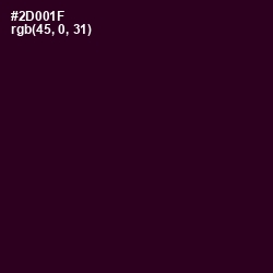 #2D001F - Aubergine Color Image