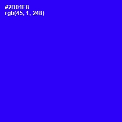 #2D01F8 - Blue Color Image