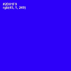 #2D01F9 - Blue Color Image