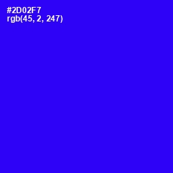 #2D02F7 - Blue Color Image