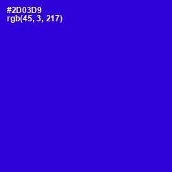 #2D03D9 - Dark Blue Color Image