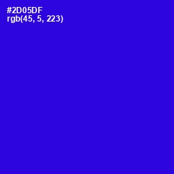 #2D05DF - Dark Blue Color Image